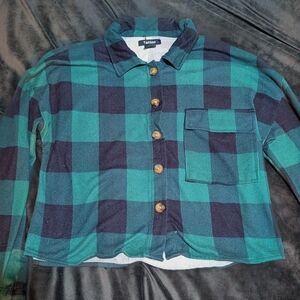 Eclipse Boxy Button Down Top - Small